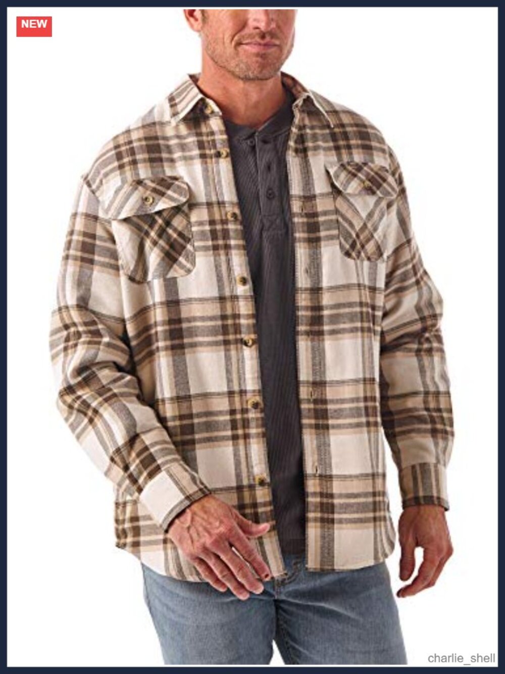 Wrangler Sherpa Lined Flannel Shirt Jacket Men's Relaxed Fit Button Down